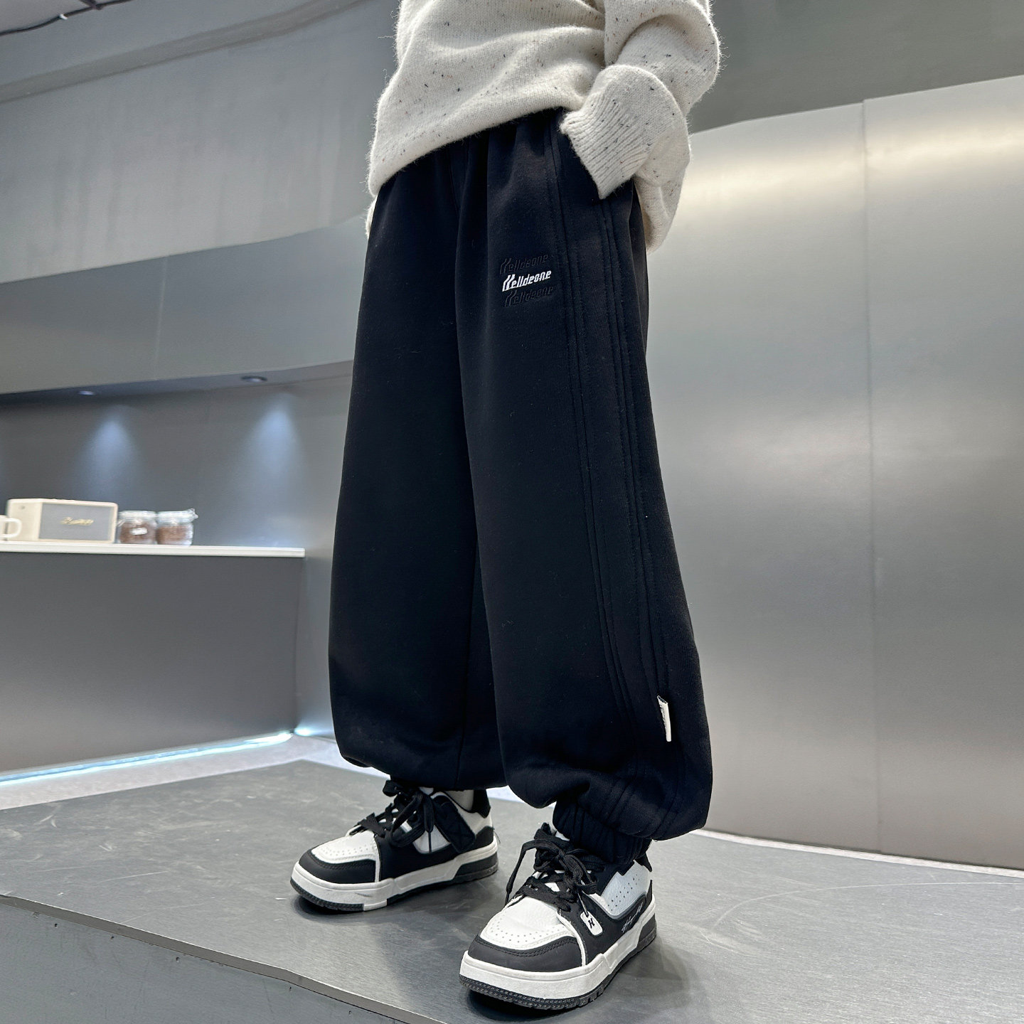 男童冬季一体加绒裤子2025新款中大童儿童秋冬款男孩加厚运动卫裤,淘宝优惠券,粉丝福利购,淘宝优惠卷