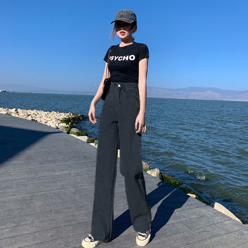 高腰女宽松韩版学生显瘦新款牛仔裤 天天特卖工厂店牛仔裤