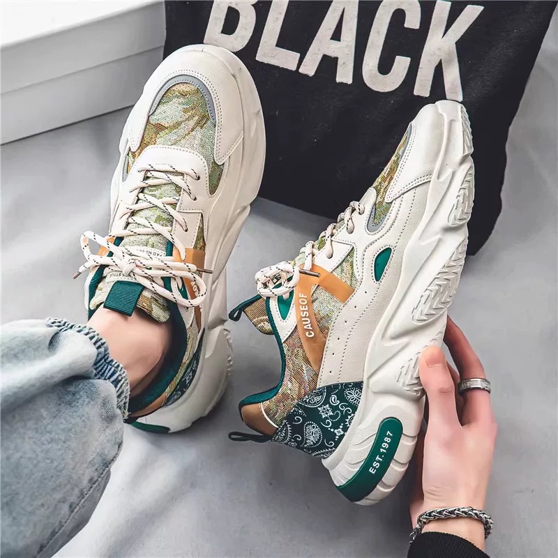 劳保男鞋秋冬工地干活防滑耐磨上班工作厚底运动潮鞋百搭网面透气 - 图2