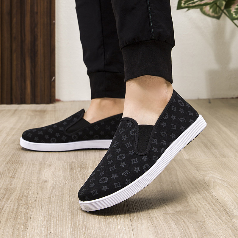 新款老北京布鞋男款透气软底时尚休闲防滑工作开车一脚蹬黑男布鞋,淘宝优惠券,粉丝福利购,淘宝优惠卷