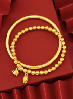 时尚国潮精致沙金古法传承手镯