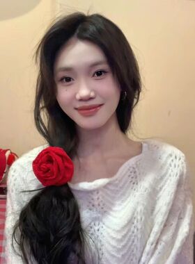 复古玫瑰花大肠圈法式头绳女ins网红发圈冷淡风皮筋头花头饰花朵