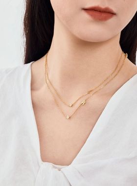 凯勒芙首字母项链24英文字母名字缩写锁骨链浪漫礼物送女友送闺蜜