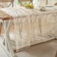 Pastoral forest cotton thread tablecloth American forest hollow crochet rectangular woven tablecloth lace tassel table mat
