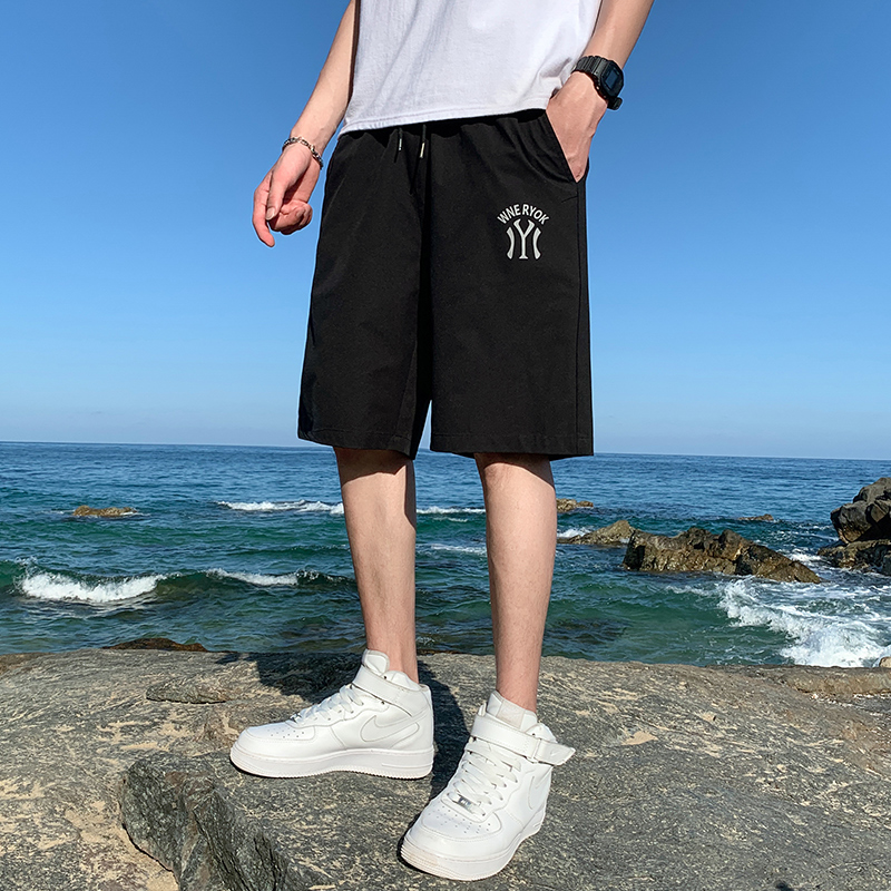 男士短裤夏季薄款休闲七分外穿潮牌宽松运动速干大裤衩冰丝五分裤 男士短裤夏季薄款休闲七分外穿潮牌宽松运动速干大裤衩冰丝五分裤