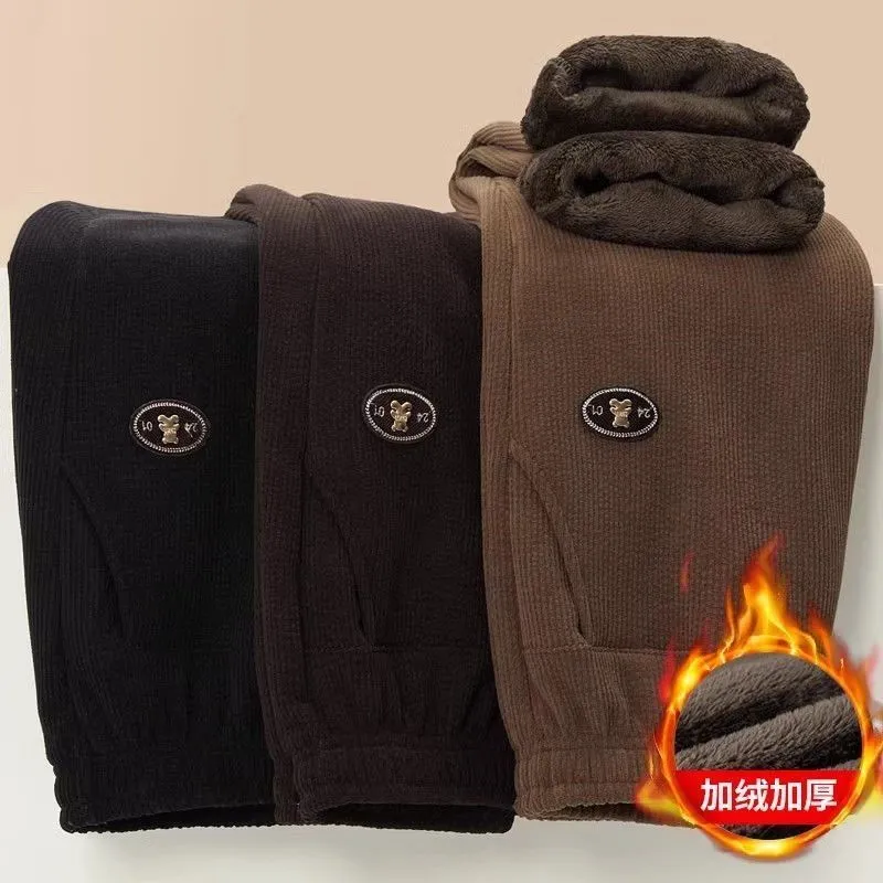 妈妈裤子冬款加绒加厚中老年女灯芯绒大码奶奶裤子外穿老太太长裤,淘宝优惠券,粉丝福利购,淘宝优惠卷