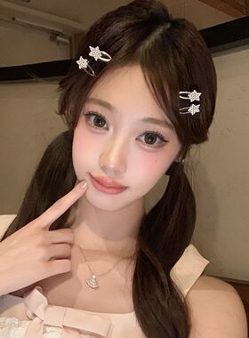 精致星星小抓夹鸭嘴夹女侧边夹发卡碎发刘海夹夹子发饰迷你银色