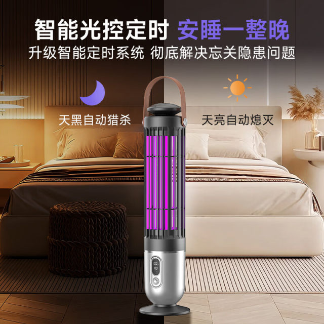 Juqi New Electric Mosquito Killer Lamp Household Purple Light Mosquito Killer Night Light Outdoor Camping Fly Killer Lamp Indoor Mosquito