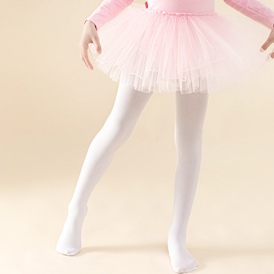 3 pairs of girls dance socks for summer thin children's white jumpsuits base socks for spring and summer dancing pantyhose practice