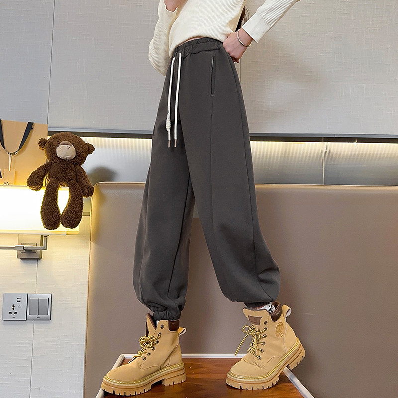 女童加绒裤子秋冬2025新款儿童一体绒卫裤女孩大童运动裤初中学生,淘宝优惠券,粉丝福利购,淘宝优惠卷