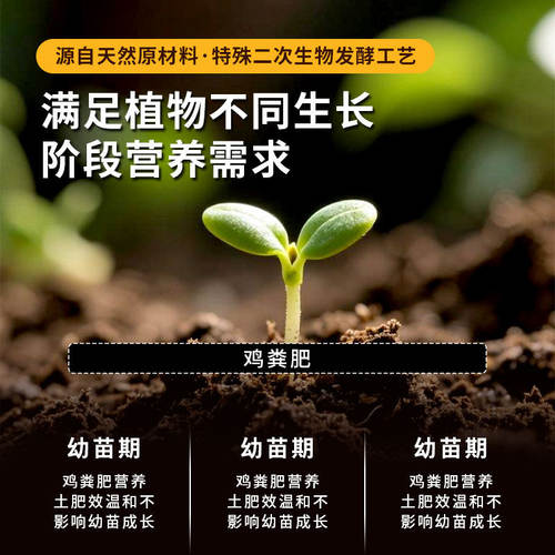 发酵纯鸡粪有机肥料农家肥种菜花卉绿植通用型营养土蔬菜专用花肥 - 图1