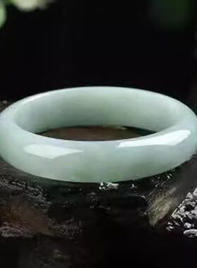 正品浅绿翠色A货手镯女真玉石镯子国风送女友妈妈礼物贵州翠镯子