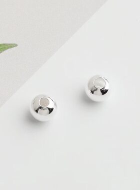义梦亮面珠子散珠圆珠女手链diy项链串珠配珠隔珠手工手链