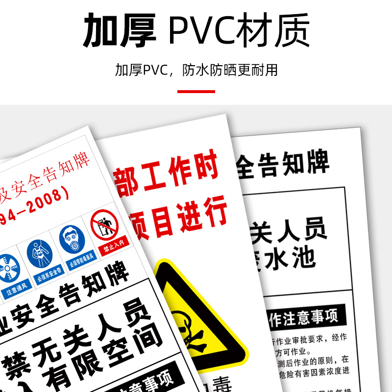 有限空间安全告知牌警示标识牌受限空间未经许可严禁作业警示牌贴纸危害标风险点操作规程告知卡消防制度检测 - 图2