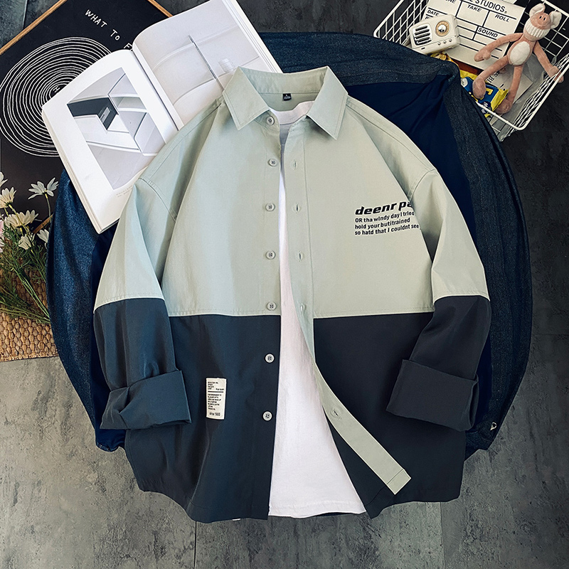 男士长袖春秋款休闲帅气上衣服衬衫 天天特卖工厂店衬衫