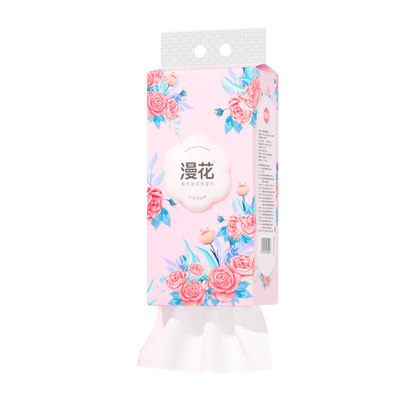 漫花抽纸巾原生木浆卫生纸家用