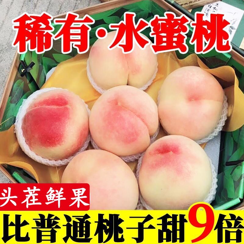 新鲜水蜜桃现摘甜毛脆桃子孕妇时令当季水果整箱鲜甜多汁软硬两吃