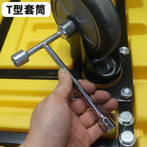 迷你三头T型套筒三套头扳手短三角板子家用手动工具拆外六角螺丝 - 图2