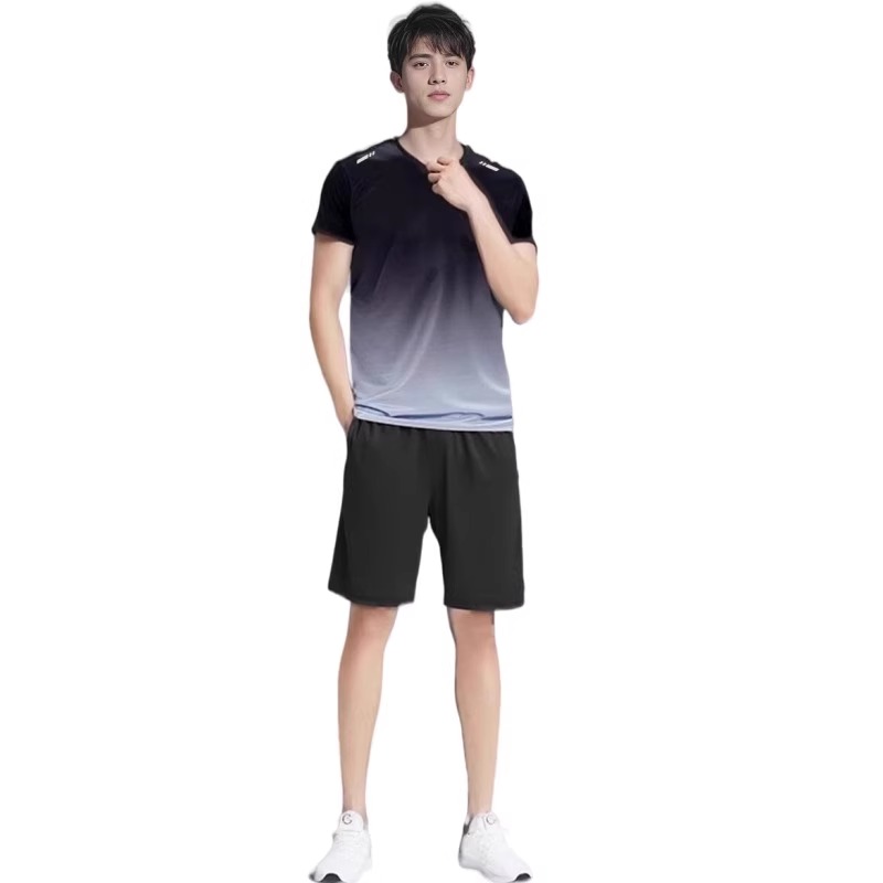 运动t恤男宽松冰丝短袖夏季薄款健身衣服跑步服透气装备上衣速干-图3