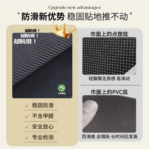 厨房防滑防油吸水地垫入户门耐脏脚垫可擦长条地毯硅藻泥台面浴室 - 图2