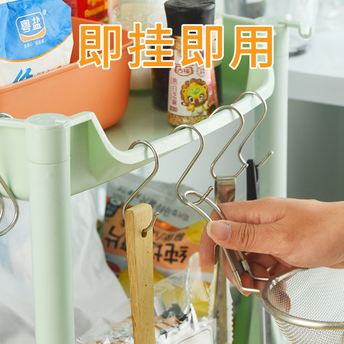 不锈钢S型挂钩加粗腊肉钩宿舍挂衣钩多功能s挂钩s钩子家用厨房 - 图0