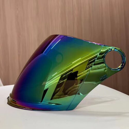 头盔配件大全新国标头盔防风镜高清透明耐磨头盔镜片头盔防晒面罩 - 图0