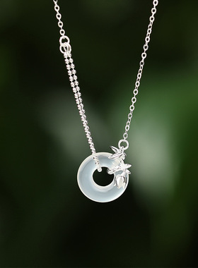 【大牌平替】925银玉兰花项链女国风新中式吊坠高级感锁骨链礼物