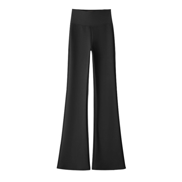 145cm petite shark pants flared ເລັກນ້ອຍຂອງແມ່ຍິງນອກໃສ່ດູໃບໄມ້ລົ່ນແລະລະດູຫນາວບວກກັບ velvet yoga flared pants ແອວສູງ slimming leggings.