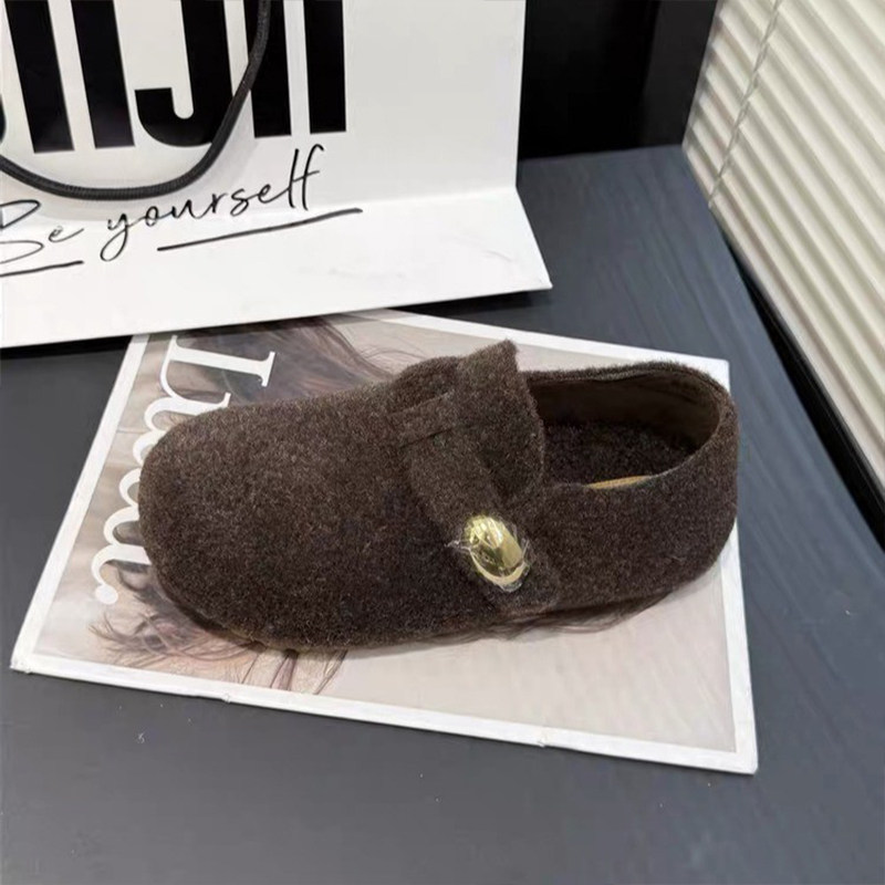 勃肯鞋子女瓢鞋2025年秋冬加绒保暖毛呢内增高乐福鞋灰色毛绒磨砂,淘宝优惠券,粉丝福利购,淘宝优惠卷