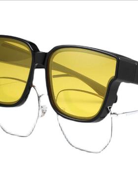 夜视近视套镜男开车专用太阳镜女晚上钓鱼防远光灯高清增亮偏光镜