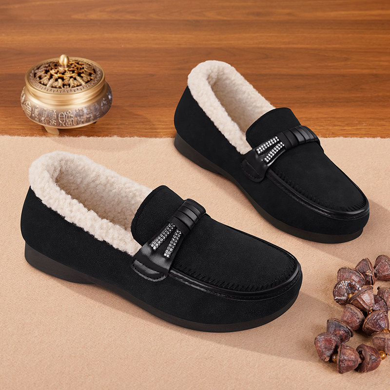 老北京棉鞋女冬季加绒2025新款保暖一脚蹬布鞋加厚防滑软底豆豆鞋,淘宝优惠券,粉丝福利购,淘宝优惠卷