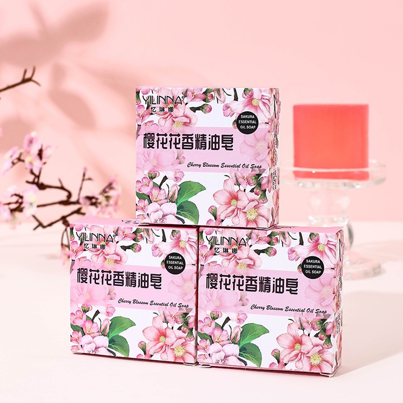 居家樱花花精油香皂深层清洁洗澡洗脸手工皂持久留香抑菌洁面香皂