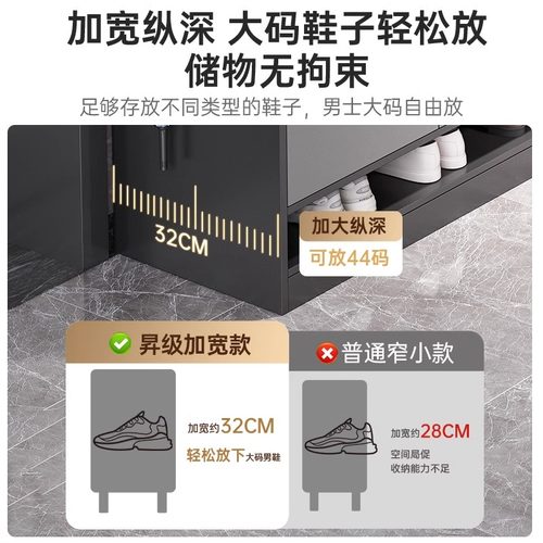 鞋柜家用门口室外新款2025爆款外楼道收纳神器玄关柜实木鞋架防水 - 图2
