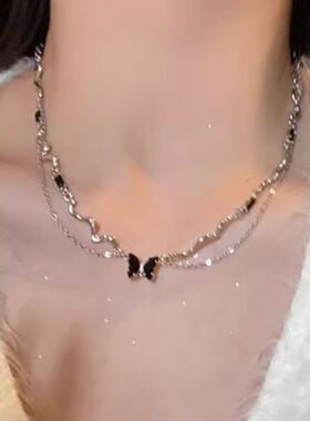 碎银珍珠项链小设计高级感