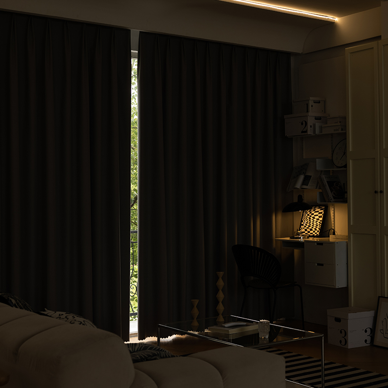双面同色窗帘2025新款遮光卧室高级感客厅挂钩式遮阳帘布绍兴柯桥 - 图2
