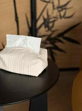 北欧ins奶油风抽纸盒高级感