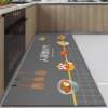 Kitchen floor mats are wipeable, non-washable, stain-resistant and can be cut