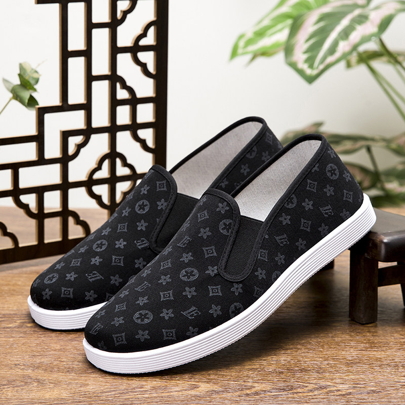 新款老北京布鞋男款透气软底时尚休闲防滑工作开车一脚蹬黑男布鞋,淘宝优惠券,粉丝福利购,淘宝优惠卷