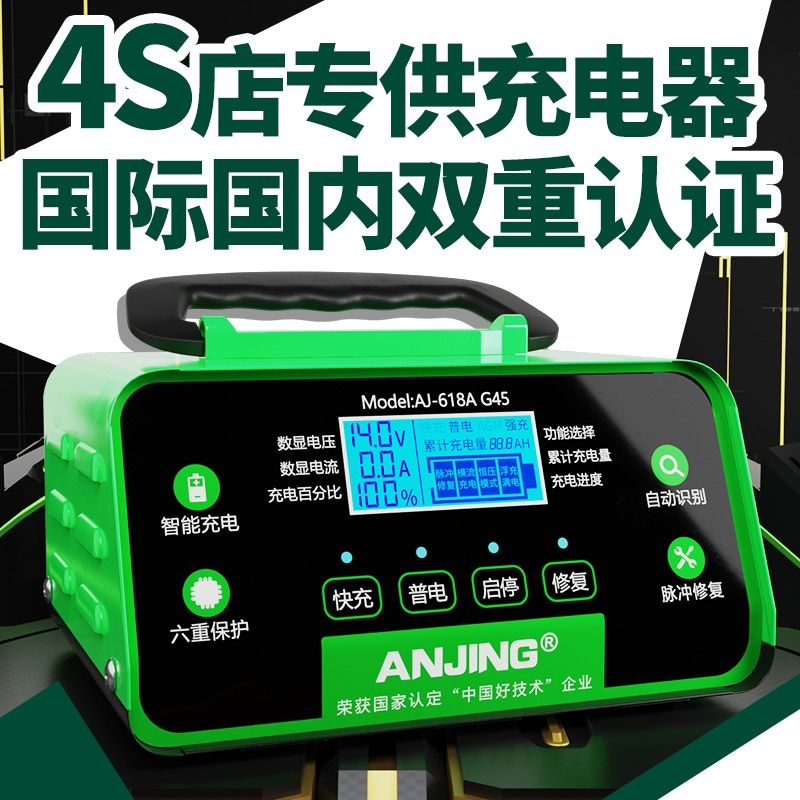 安警电瓶充电器摩托车电瓶12v通用充电器小车专用电瓶充电器12v24