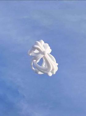 过验版K罗心潮牌十字架树脂戒指