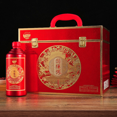 浏阳河瑞龙呈祥白酒过节送礼中秋手提礼箱6瓶500ml老丈人婚宴浓香