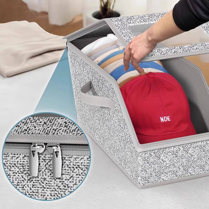 帽子收纳盒收纳神器棒球帽鸭舌帽收纳包储物盒堆叠防尘防变形家用,淘宝优惠券,粉丝福利购,淘宝优惠卷