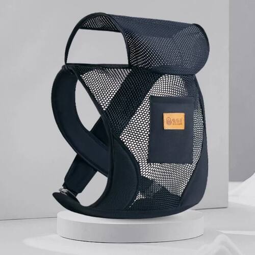 夏季婴儿背带轻便外出哄睡简易卡扣抱娃神器解放双手网眼透气背巾 - 图0