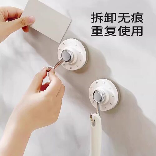 门后吸盘挂钩真空强力无痕收纳免打孔家用浴室厨房旋转卫生间粘钩 - 图2