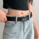 Student fashion belt for men and women, nylon canvas non-porous automatic buckle trouser belt, Korean version, light and durable belt, outdoor