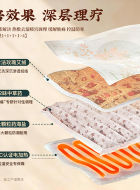盐袋海盐艾草灸热敷包理疗袋电加热粗盐腰部热敷腰带腹部肚子神器