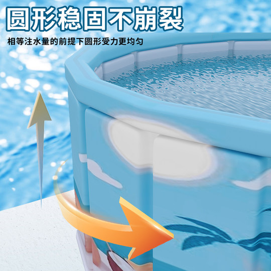 Qianxin free inflatable folding swimming pool | 136 people collection
