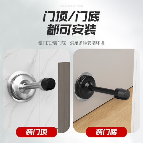 门顶防撞门挡免打孔门档不锈钢门碰门阻器加长7.5-15厘米防盗门 - 图2