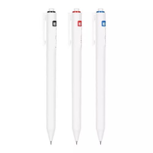 小白笔速干刷题笔水笔黑色中性笔0.5黑笔st笔头高颜值按动红笔葫芦头文具学生顺滑红色蓝色大容量写字桶装 - 图3