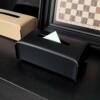 High-end light luxury leather tissue paper box for home living room coffee table high-end decorative tissue box office goodies